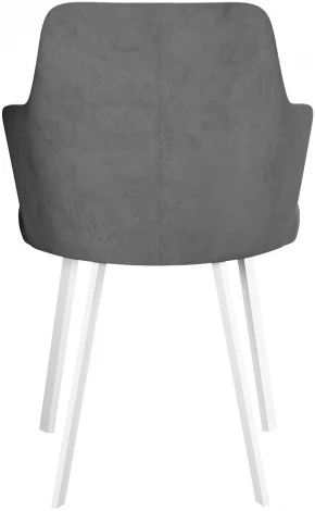 Стул DikLine 245 поворотный, C56 серый, ножки белые