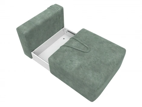 Модуль диван Лига-060 НПБ (ЛДСП,Брус,Фанера,Велюр/Зеленый) Лига Диванов 129547