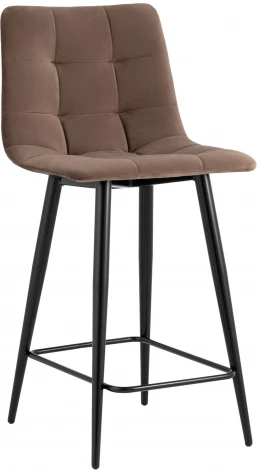 Стул полубарный Stool Group Джанго велюр коричневый высота сиденья 60 см УТ000036035