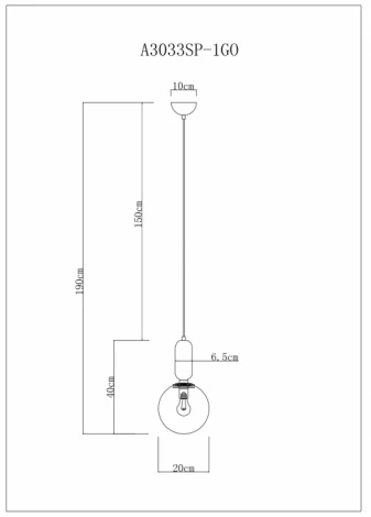 Подвесной светильник Arte Lamp Bolla-sola A3033SP-1GO
