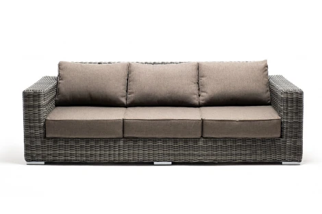 Диван из искусственного ротанга трехместный, цвет графит 4SIS Боно YH-C3515W graphite
