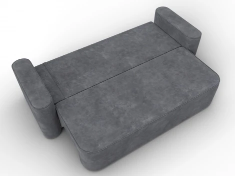 Диван прямой Лига-118 НПБ (ДСП,ЛДСП,Брус,Фанера,Велюр/Темно-серый) Лига Диванов 137068