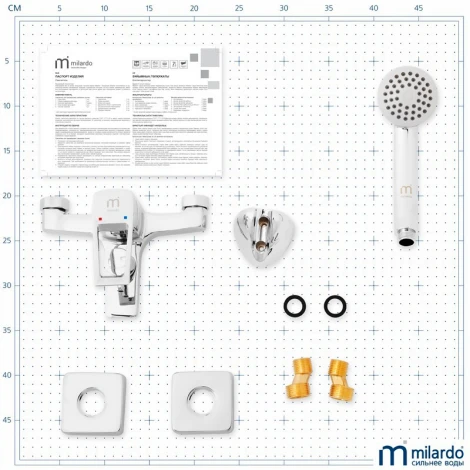 Смеситель Milardo Atlantic ATLSBC0M02 для ванны с душем
