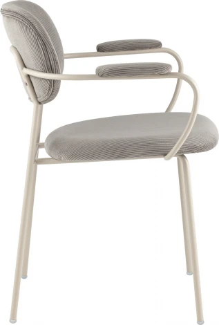 Стул обеденный Stool Group Deia кремовая экокожа черные ножки арт.УТ000040334