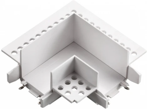 Соединитель «L» токопроводящий для шинопровода в ГКЛ (для арт.135198; 135200) 48V Novotech Smal 135281 белый
