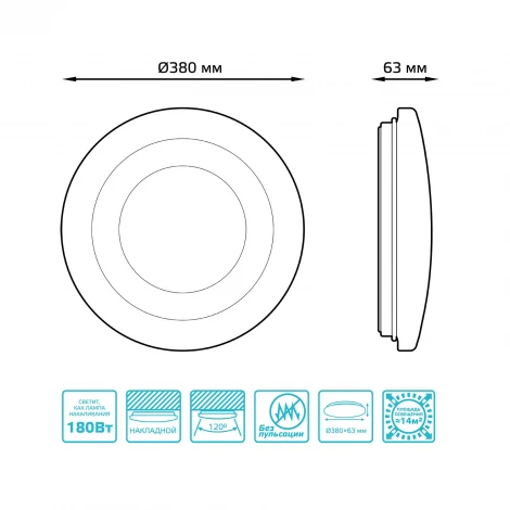 Настенно-потолочный светильник светодиодный Gauss 941411224D
