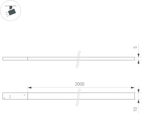 Светильник с гибким неоном магнитный MAG-MICROCOSM-FLAT-ELASTIC-L2000-16W Day4000 (BK, 100 deg, 24V) (Arlight, IP20 Пластик) 043251