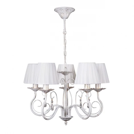 Люстра подвесная Day&Night, 5 плафонов, белый с золотом и прозрачным