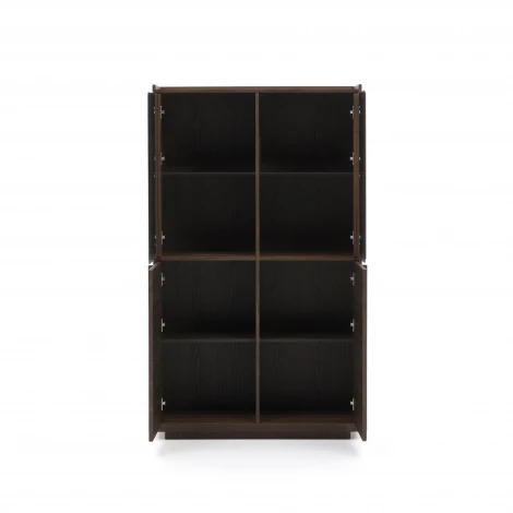 Витрина Onix из массива ореха и орехового шпона темная отделка 101 x 170 см La Forma (ex Julia Grup) 205360