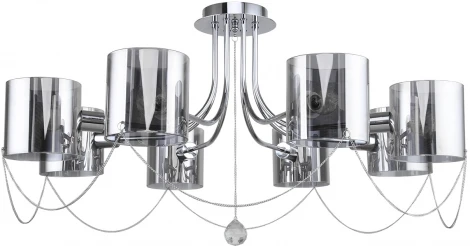 Потолочная люстра на штанге Escada Intense 683/8P (220V, хрусталь, круглые)