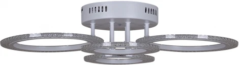 Потолочная люстра светодиодная на штанге с пультом Reluce 08488-0.3-2+2C WH кольцо