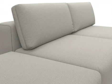 Диван угловой модульный с пуфом Лига-060 НПБ угол универсальный (ЛДСП,Брус,Фанера/Пластик/Рогожка/Бежевый) Лига Диванов 129698