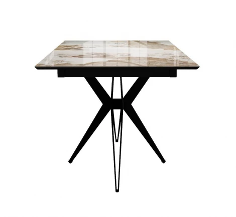 Стол DikLine DKS140 керамика PANDORA глянец, подстолье черное, опоры черные (2уп.) 00-00081185