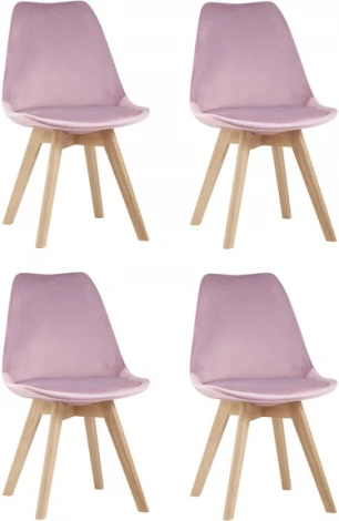 Стул FRANKFURT велюр розовый 4 шт. Stool Group (арт.УТ000036620)