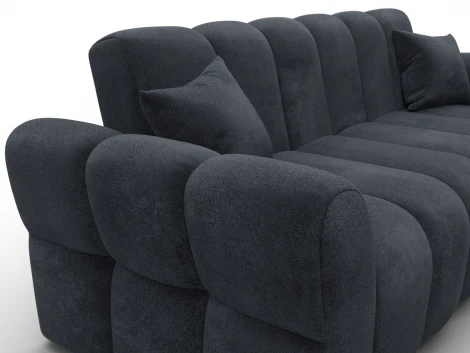 Диван-книжка Лига-111 (ДСП,ЛДСП,Велюр/Темно-серый) Лига Диванов 136695