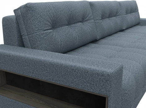 Диван прямой с полками Лига-053 НПБ Лонг Лига Диванов (Велюр) арт.128929