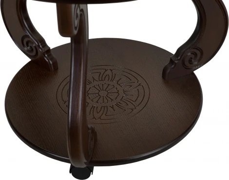 Стол журнальный Грация (С) на колесах темно-коричневый от фабрики Mebelik