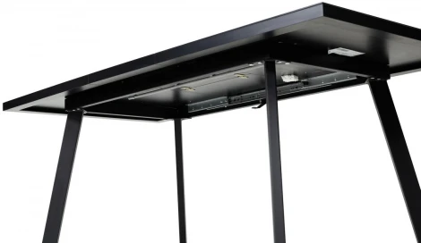 Стол ФИН 120 Черный, стекло/ Черный каркас М-City