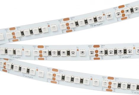 Светодиодная лента RT-G168-10mm 24V RGB (17.3 W/m, IP20, 3838, 5m) (Arlight, Открытый) 028256(2)