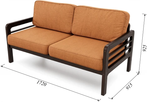 Диван Arsko прямой Бергер Б венге рогожка оранжевая