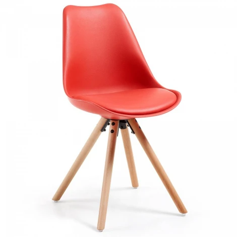 Обеденный стул La Forma (ex Julia Grup) Lars (Красный/ Пластик)