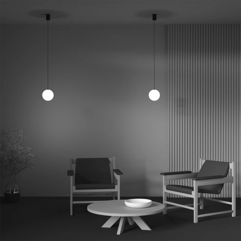 Подвесной светильник LUNA 3000K 1x5Вт 360° LED Maytoni Technical P039PL-5W3K-10-B (220V, на проводе, шар)