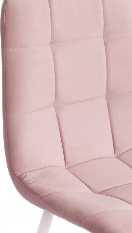 Стул CHILLY MAX / 1 шт. в упаковке (Велюр,Металл  /Розовый,Белый)