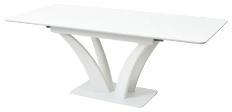 Стол ФРЕЯ 140 БЕЛЫЙ, стекло/ БЕЛЫЙ