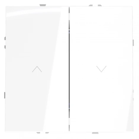 Выключатель встраиваемый Voltum S70 для жалюзи 10А, (белый глянцевый)