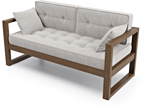 Диван Arsko Астер Мини орех серая рогожка