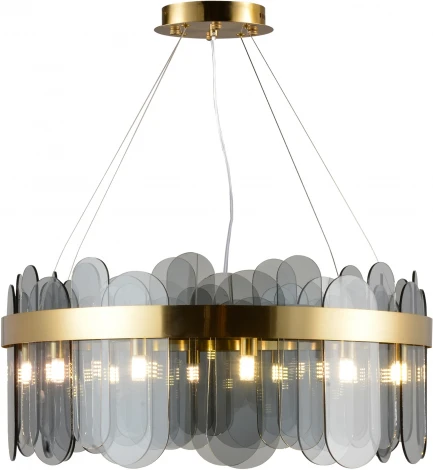 Подвесная люстра Natali Kovaltseva Valencia 91000/12C GOLD SATIN
