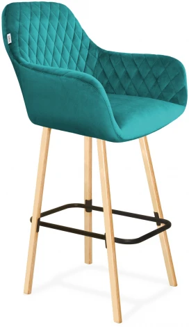 Стул барный SHT-ST38/S94 альпийский бирюз./прозрачный лак/черный от фабрики Sheffilton