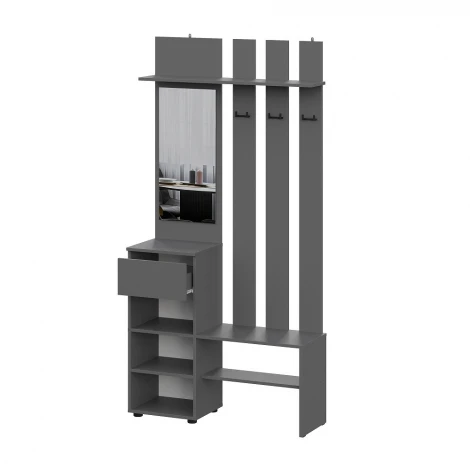 Вешалка с Зеркало Арникам Денвер, графит