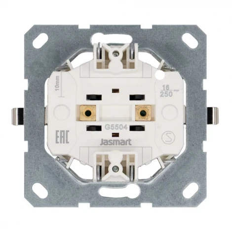 Розетка двойная со шторками (антрацит) Jasmart G-Classic G5504B