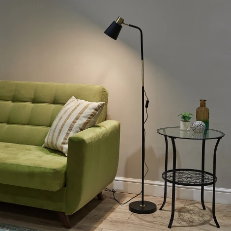 Торшер под лампу Е27, 40W, с регулировкой наклона, черный Uniel UML-T700 E27 BLACK