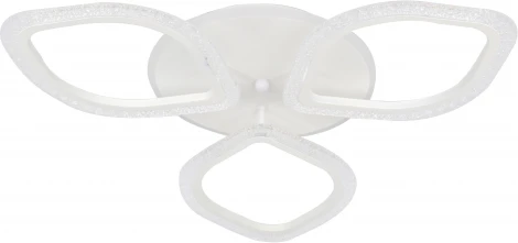 Люстра потолочная светодиодная Bubble 10251/3 LED*60+5W White (регулировка яркости, 220V, пульт управления, цветы)