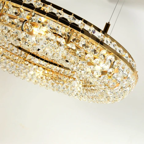 Подвесная люстра Favourite Monilibus 4015-8P (220V, хрусталь, на тросе, круглые)