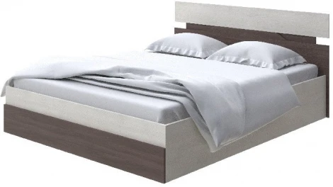 Без бренда Кровать Milton с подъемным механизмом (ЛДСП Дуб Шамони светлый/Ясень Шимо Темный) 120x200