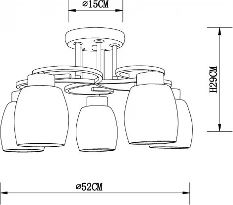Потолочная люстра Arte Lamp Krit A4505PL-5BK