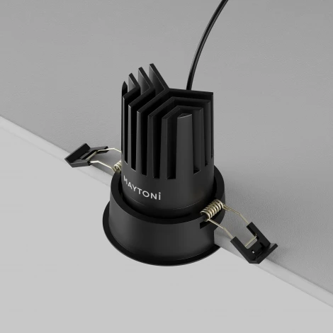 Встраиваемый светильник Maytoni Dip DL117-15W-4K-B (LED, 220V, круглые)