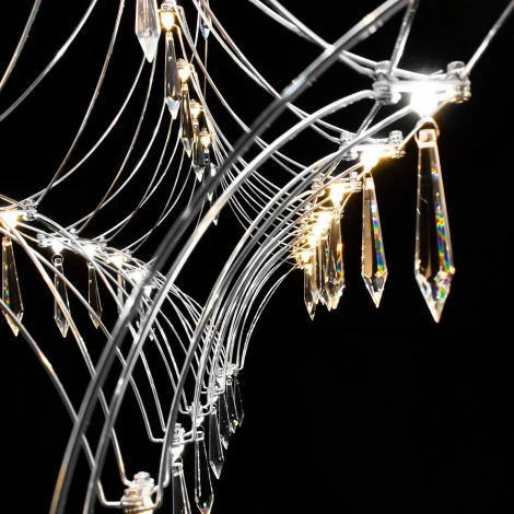 Подвесная люстра светодиодная хрустальная ILLUMICO IL0707-1200HX-34 Ether