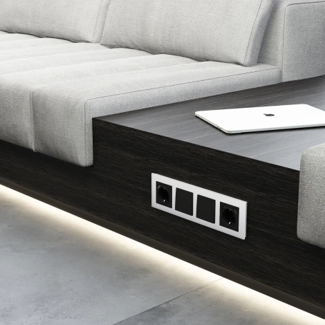 Рамка на 4 поста (белый, стекло soft-touch) Werkel W0043101 (a064567)