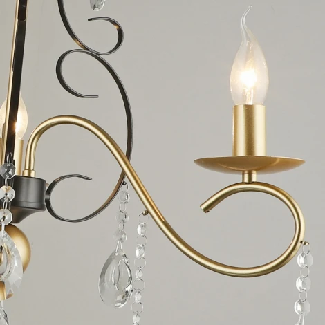 Подвесная люстра Reluce 04752-0.4-03 (220V, подвески, на цепи, подсвечник, свеча)