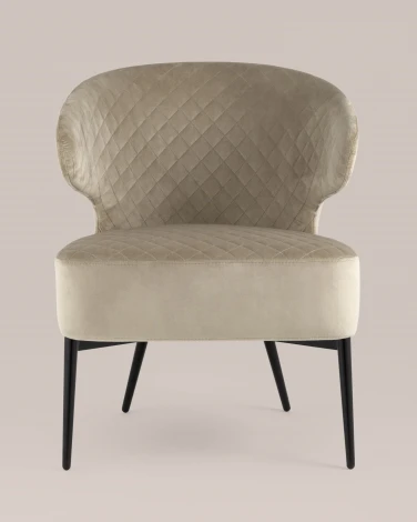 Кресло Stool Group лаунж Royal велюр бежевый УТ000035299