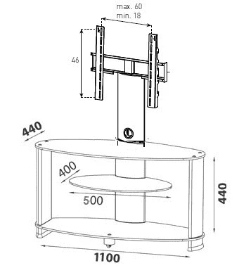 Тумба под телевизор Sonorous PL 2132