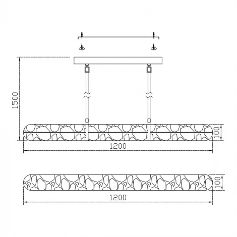 Подвесной светильник светодиодный Fluorite Brilloux FL1203-12PL
