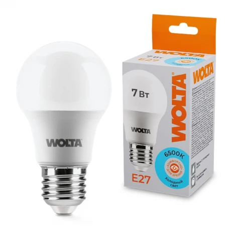 Светодиодная лампа 7Вт 6500К E27 Wolta 25W55BL7E27
