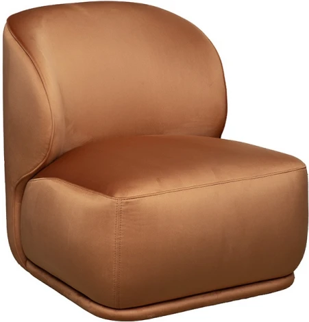 Кресло Capri Basic, велюр терракотовый Colt006-TER 80*90*82см Garda Decor арт.CAPRI BASIC-Colt006-TER