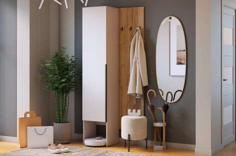 Вешалка 3 Бодрум Mebelson (ЛДСП/Дуб крафт золотой) арт.176764,2553