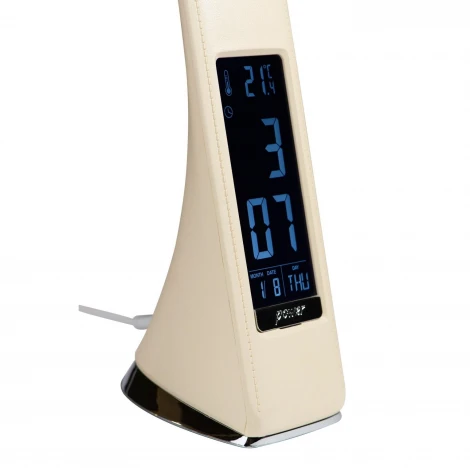 Офисная настольная лампа с термометром Uniel TLD-542 Cream/LED/300Lm/5000K/Dimmer (220V, диммер, сенсорный выключатель)